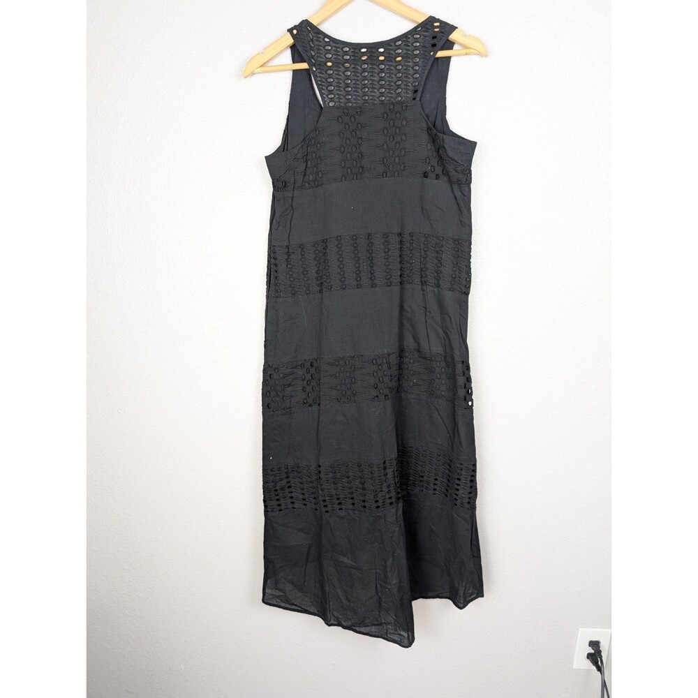 Sundance Catalog Black Eyelet Lace Dress Size 4 - Picture 3 of 8